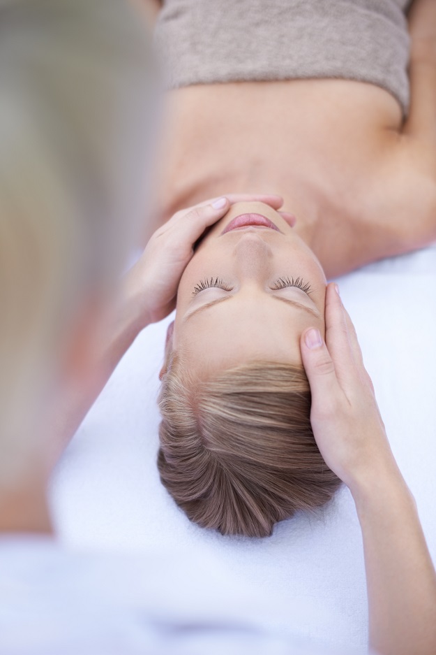 relax masseuse facial massage woman spa health