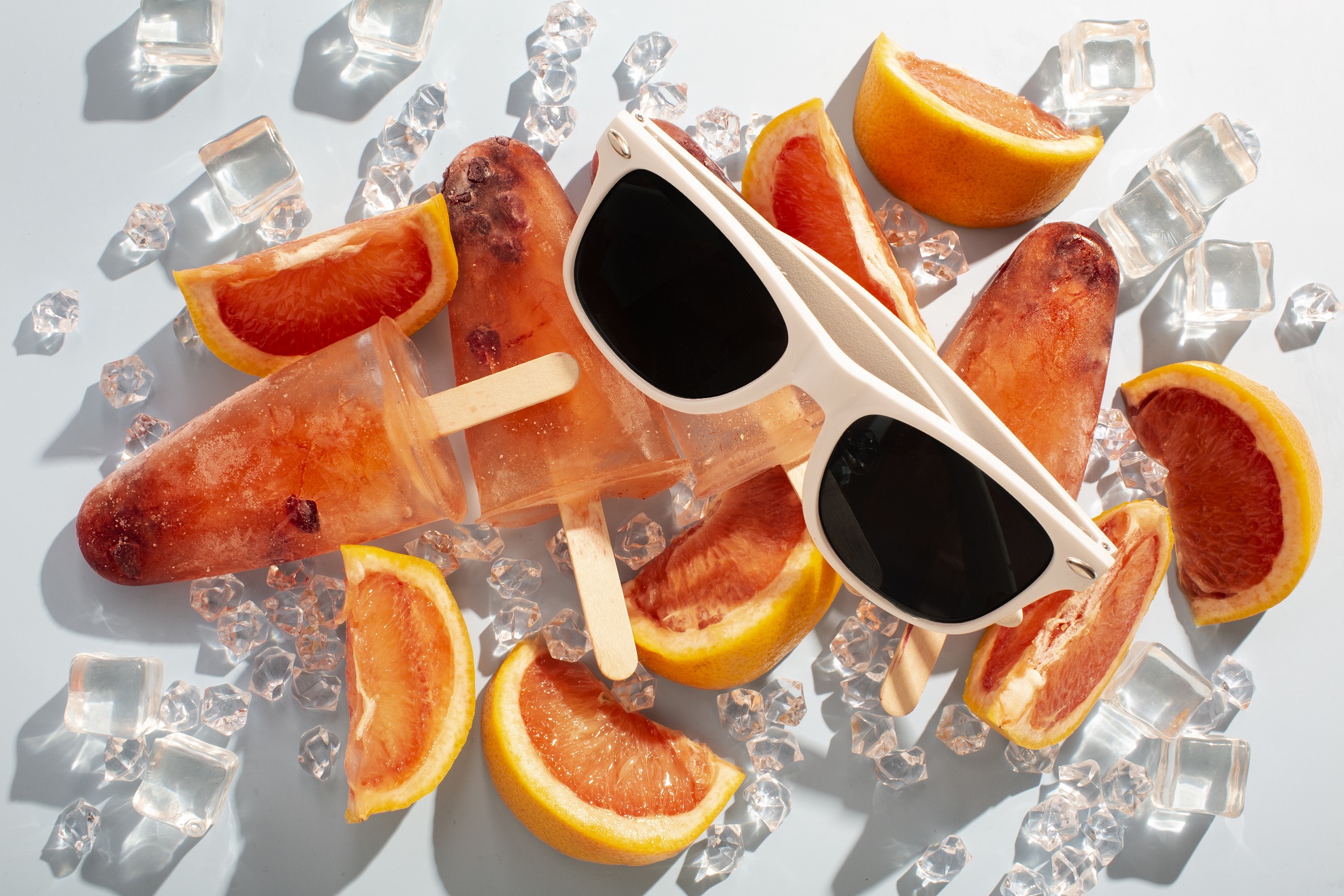 delicious orange ice cream pop