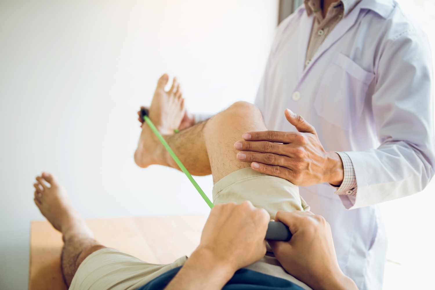 physical therapy with resistance band at clinic 2026