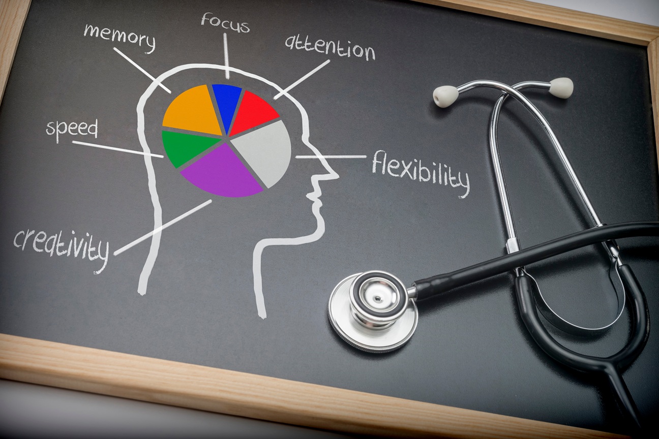 brain function and healthcare concept on blackboar 2026
