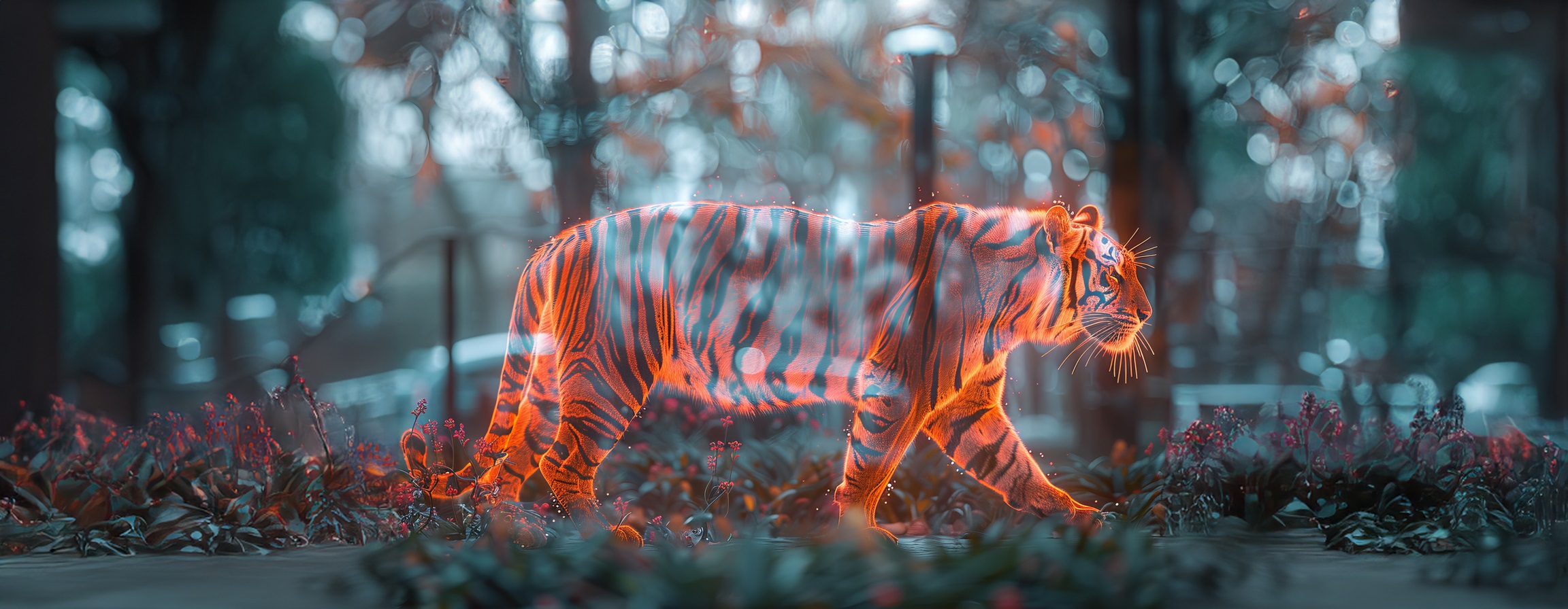 hologram tiger